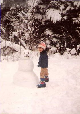 Matt with the snowman